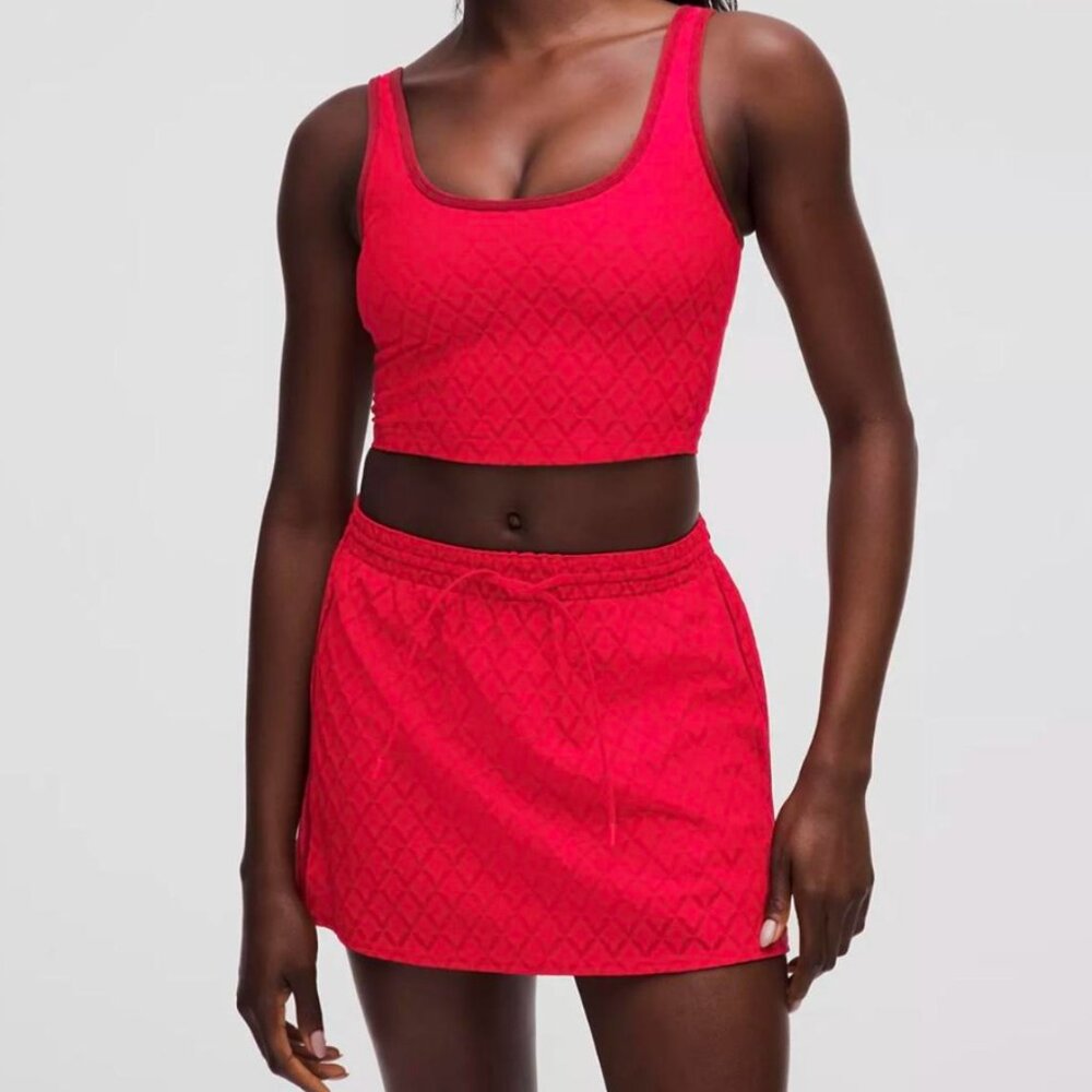 Matching Set: NWT Textured Mesh High-Rise Tennis Skirt & Tank Top